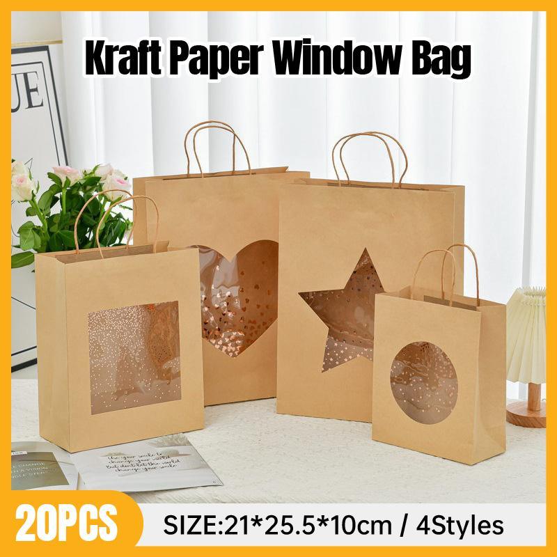 Elegant Kraft Paper Window Gift Bag for Any Occasion