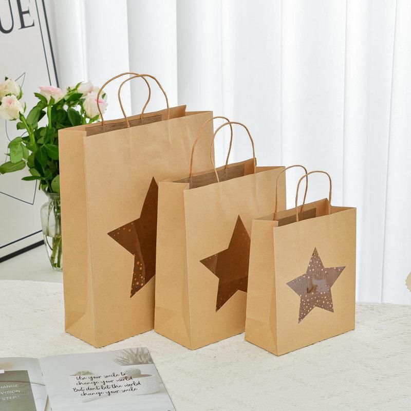 Elegant Kraft Paper Window Gift Bag for Any Occasion