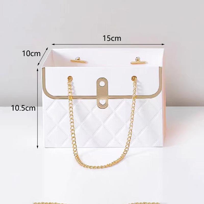 Elegant Paper Gift Bag with Metal Chain for Stylish Gifts