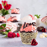 Cupcake with decorative toppings