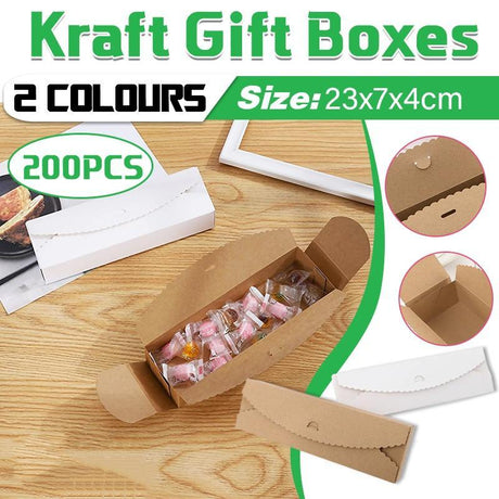 Set of elegant kraft gift boxes in various sizes