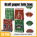 Elevate Your Gifts with Rugby Themed Kraft Paper Tote Bags