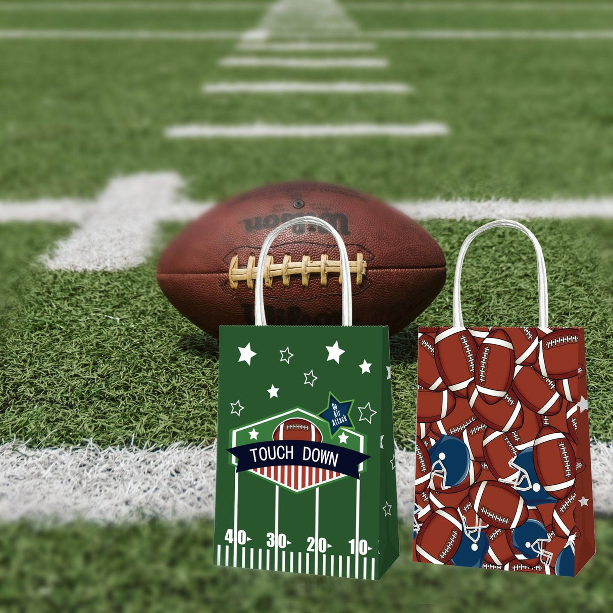 Elevate Your Gifts with Rugby Themed Kraft Paper Tote Bags