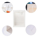 Set of stylish window paper bags with clear window and sturdy handles