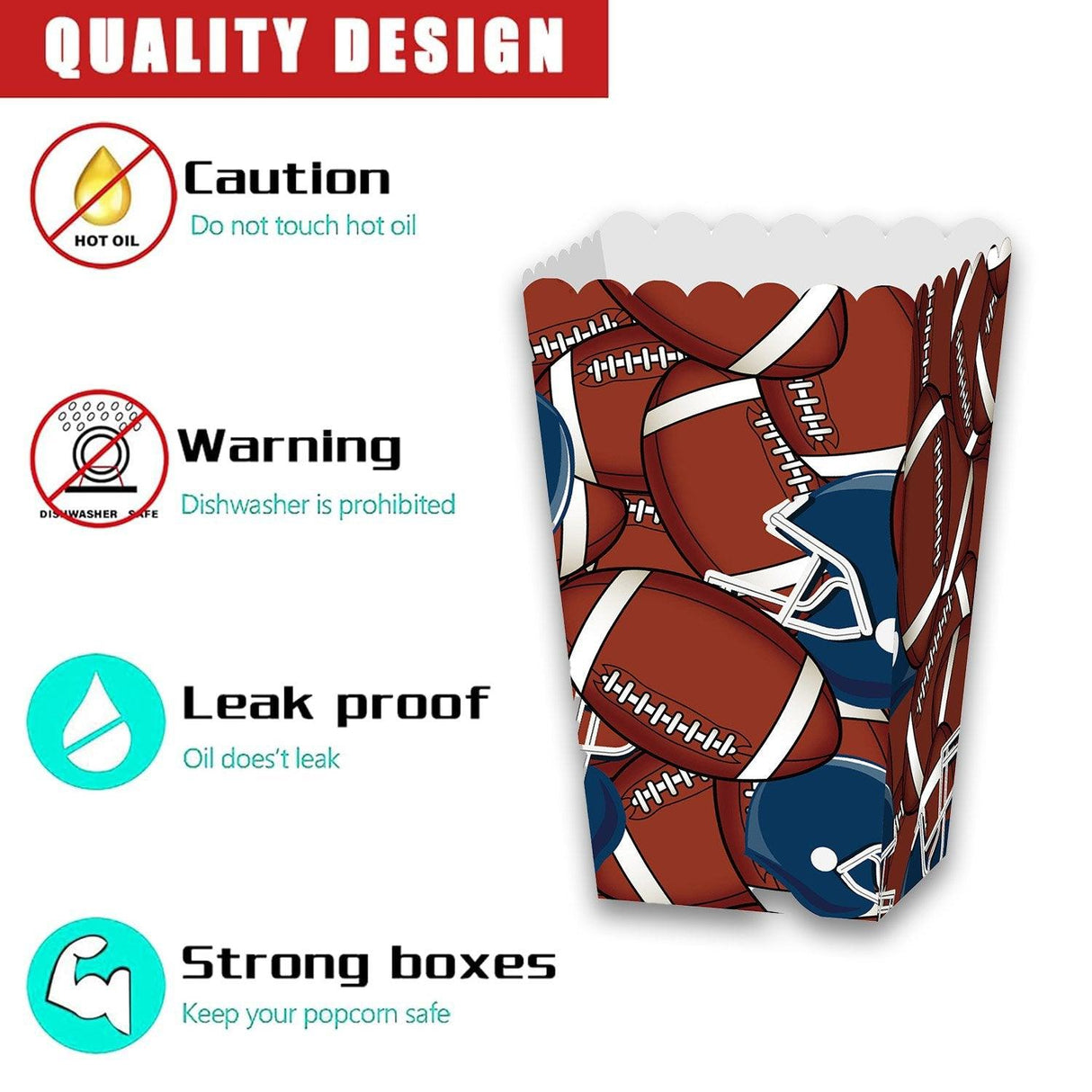 Elevate Your Party with Rugby Theme Popcorn Boxes for Treats