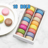 A beautifully arranged assortment of macarons displayed in our elegant macaron box