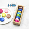 A beautifully arranged assortment of macarons displayed in our elegant macaron box