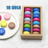 A beautifully arranged assortment of macarons displayed in our elegant macaron box