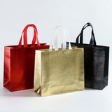 Embossed Non-Woven Fabric Tote Bag Stylish Shopping and Gifting 25pcs