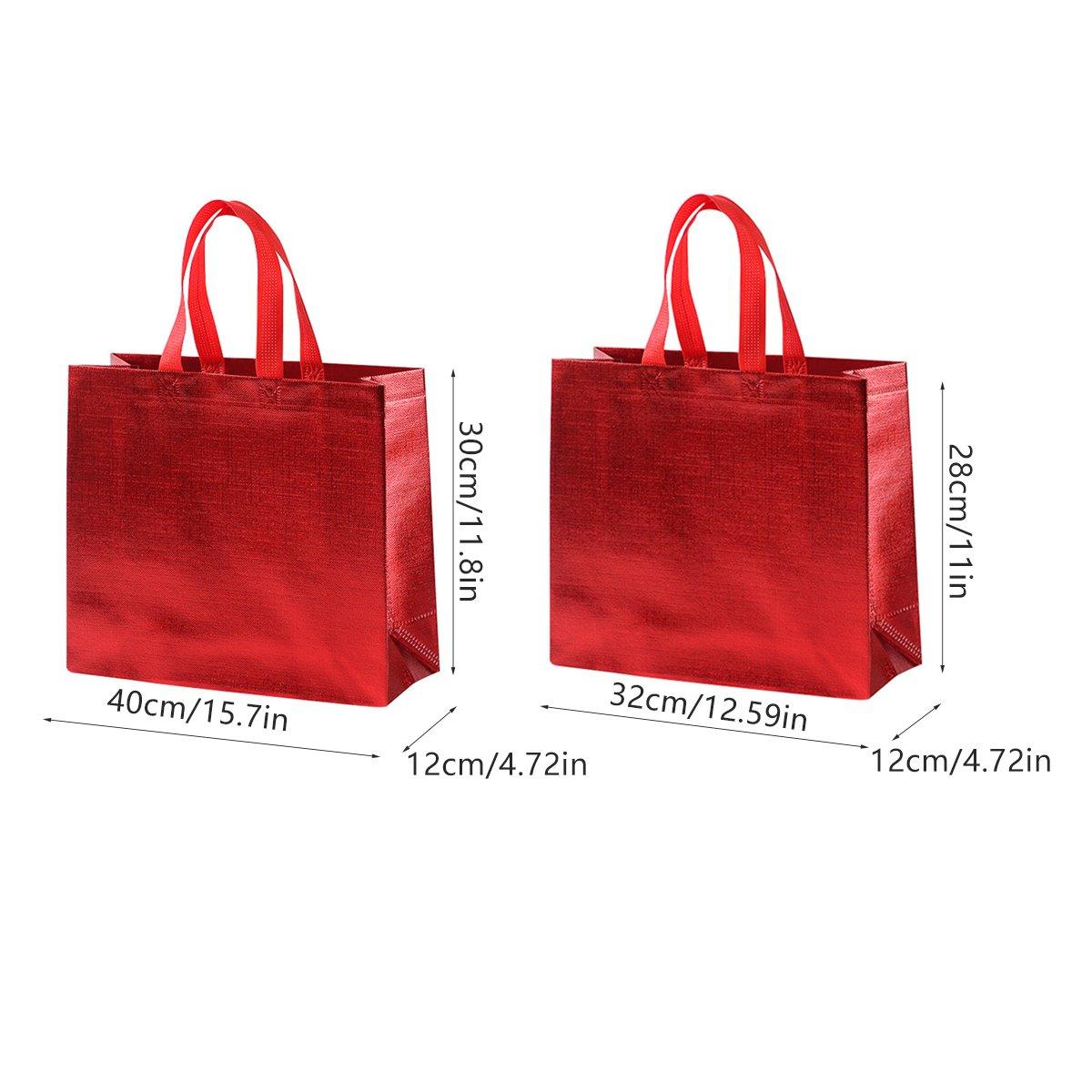 Embossed Non-Woven Fabric Tote Bag Stylish Shopping and Gifting 25pcs