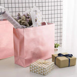 Embossed Non-Woven Fabric Tote Bag Stylish Shopping and Gifting 25pcs