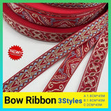 Elegant embroidery ribbon with intricate designs