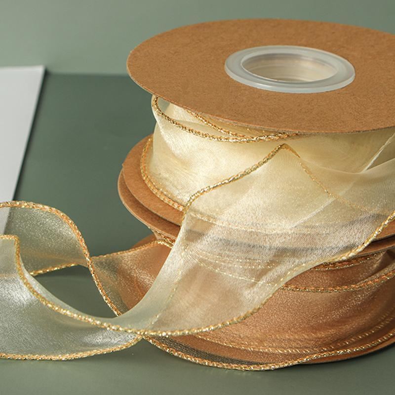 Slub Ribbon Organza Ribbon 10 Rolls 7 Colours for Crafts & Gift Wrap | DPW ...