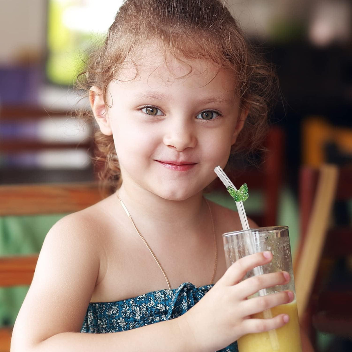 Enhance Your Drink with Colourful Butterfly Glass Straws