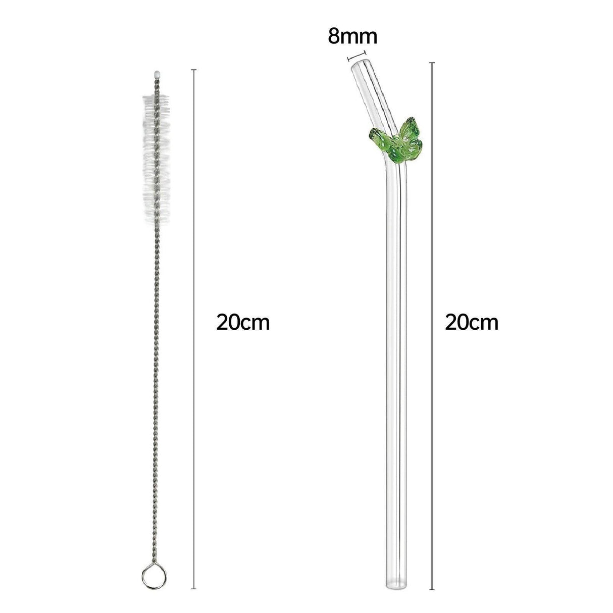 Enhance Your Drink with Colourful Butterfly Glass Straws