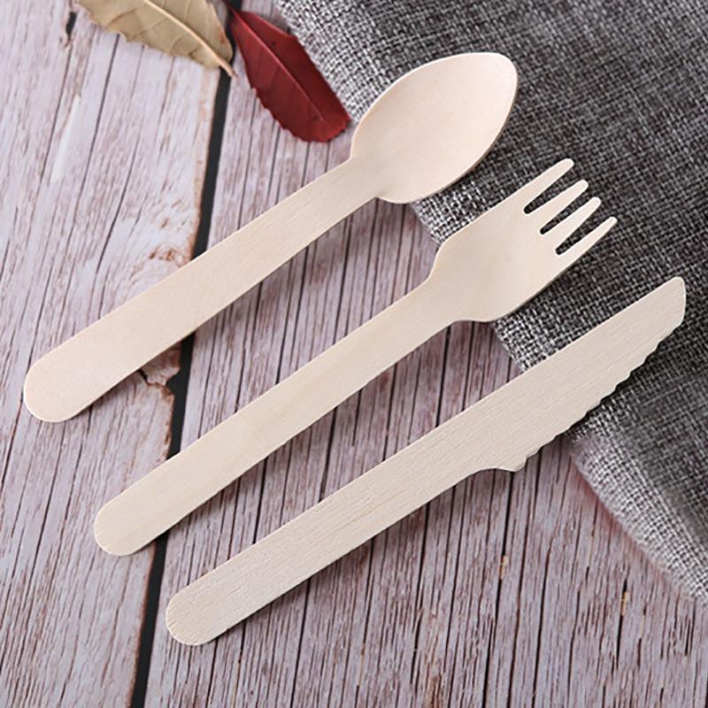 Eco-friendly Disposable Cutlery set laid out on a festive table