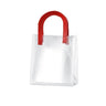 Set of elegant transparent goodie bags with sturdy handles