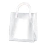 Set of elegant transparent goodie bags with sturdy handles