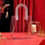 Set of elegant transparent goodie bags with sturdy handles