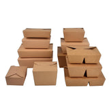 Kraft Takeaway Boxes 200PCS 11Sizes Disposable Containers - Discount Packaging Warehouse