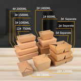 Kraft Takeaway Boxes 200PCS 11Sizes Disposable Containers - Discount Packaging Warehouse