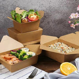 Kraft Takeaway Boxes 200PCS 11Sizes Disposable Containers - Discount Packaging Warehouse