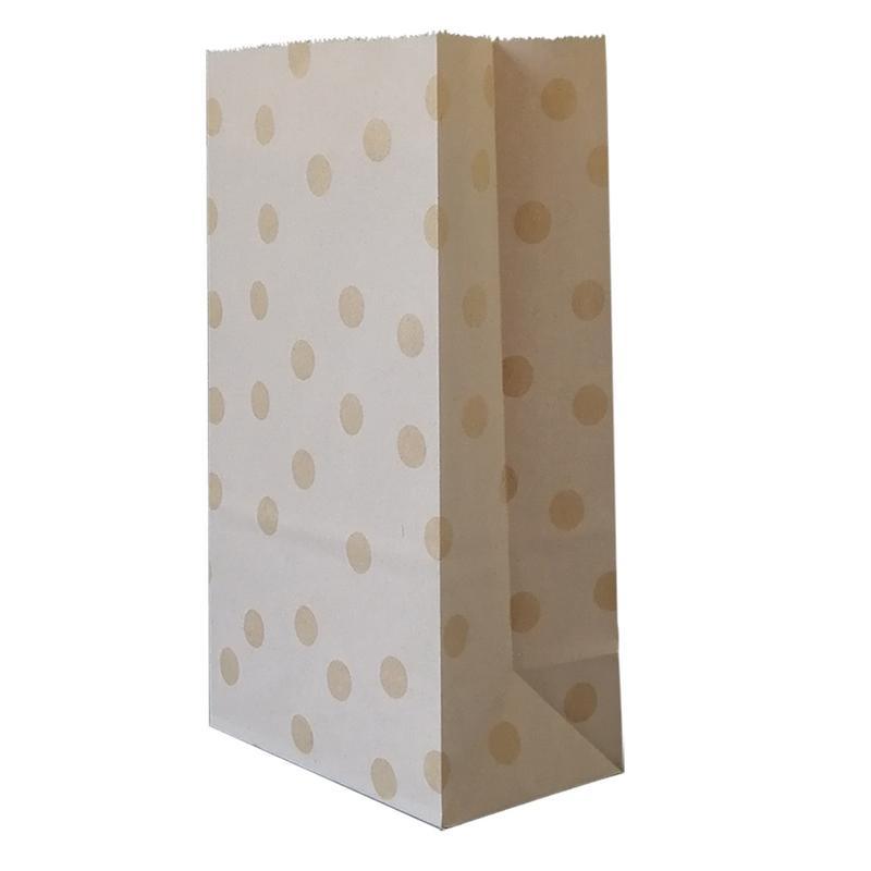 Durable brown kraft gift bags with vibrant patterns