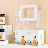 Elegant clear bags for presents with sturdy handles