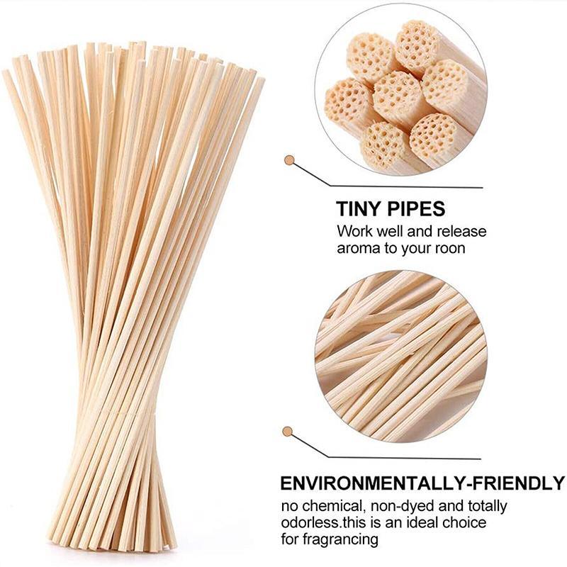 Natural rattan diffuser sticks for effective fragrance distribution