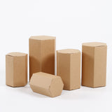 20PCS Hexagonal Kraft Paper Gift Boxes for Party Wedding Candy Craft