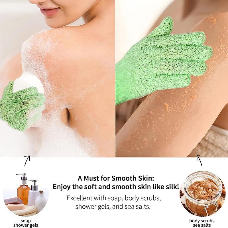 Effective and gentle exfoliating body mitt for smooth skin