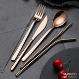 Elegant and durable stainless steel cutlery set on a dining table