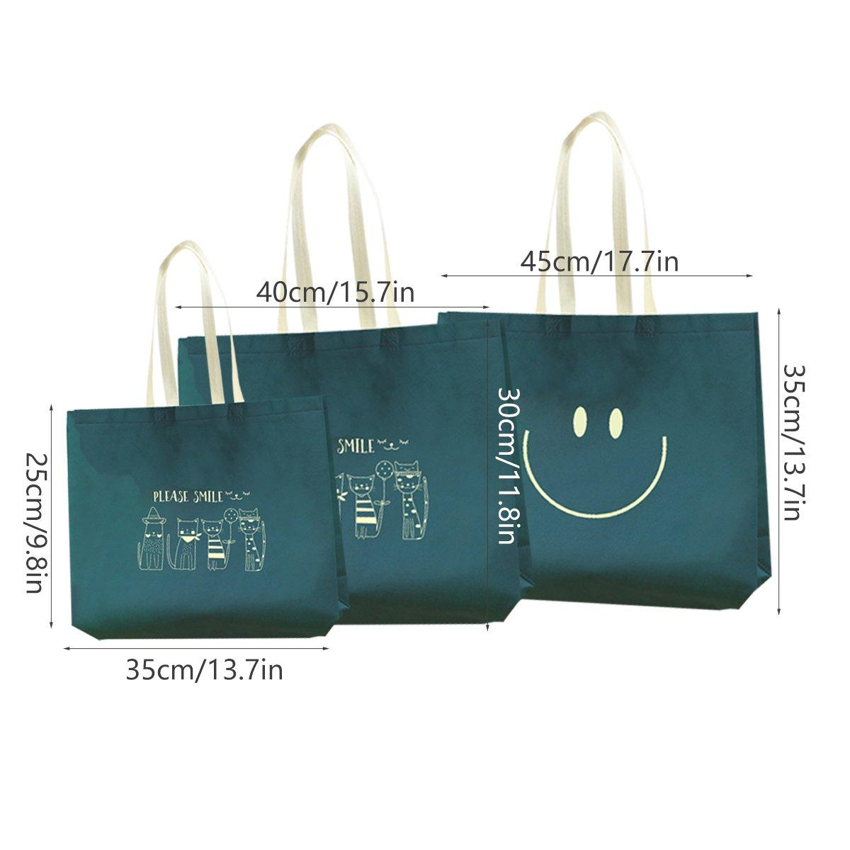 Fashionable Non-Woven Tote Bags Spunbond Fabric Versatile Reusable 25pcs