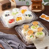 Clear Pastry Cake Box with Handle Food Grade Dessert Takeaway Packaging