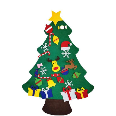 Felt Christmas Tree Set with Removable Ornaments 1SET 2Styles Xmas Decorations DIY - Discount Packaging Warehouse