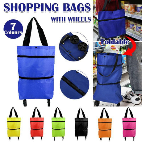 High-quality foldable shopping trolley with ergonomic handle and sturdy wheels