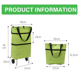 High-quality foldable shopping trolley with ergonomic handle and sturdy wheels