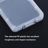 100PCS CF Card Case Hard Shell Clear PP Plastic Anti Shock