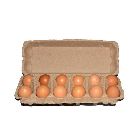 Full Dozen Egg Cartons for 12 Eggs 100PCS 30.2*10.5cm Kraft - Discount Packaging Warehouse