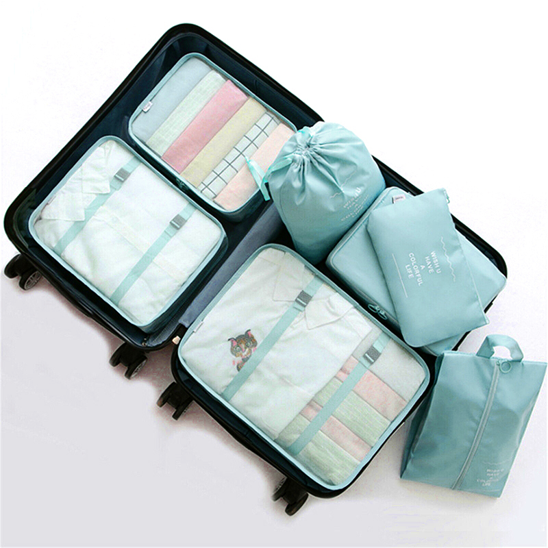 Travel Luggage Organiser Set 7PCS 6Colours Storage Bags