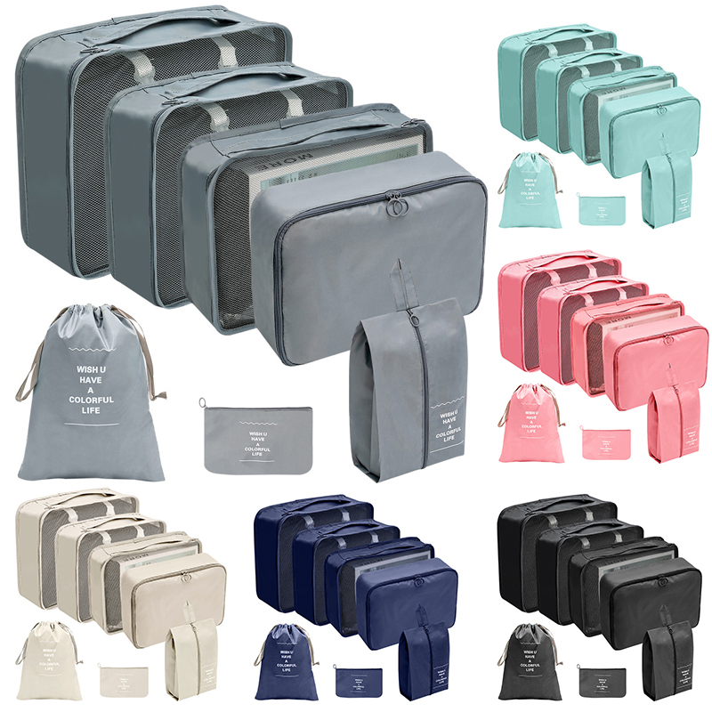 Travel Luggage Organiser Set 7PCS 6Colours Storage Bags