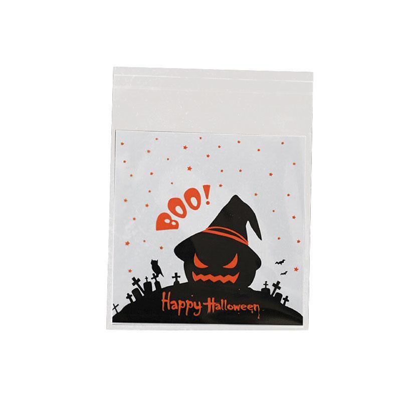 Child holding a festive Halloween Bag filled with candy