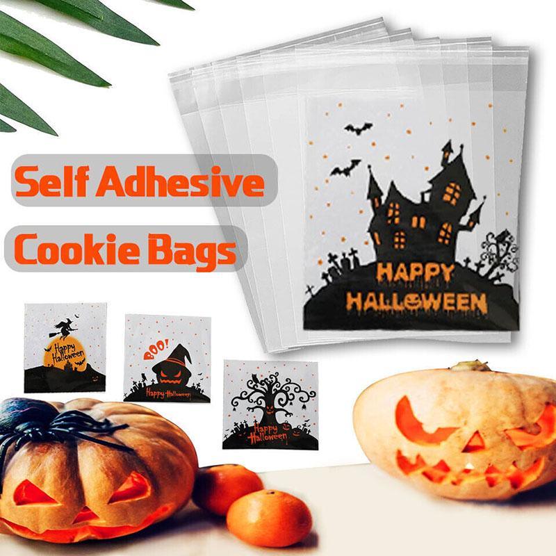 Child holding a festive Halloween Bag filled with candy