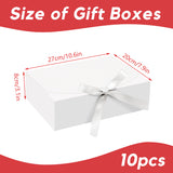 10 Pcs Foldable Gift Box Waterproof Moisture Proof Birthday Christmas Wedding