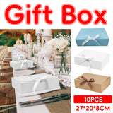10 Pcs Foldable Gift Box Waterproof Moisture Proof Birthday Christmas Wedding