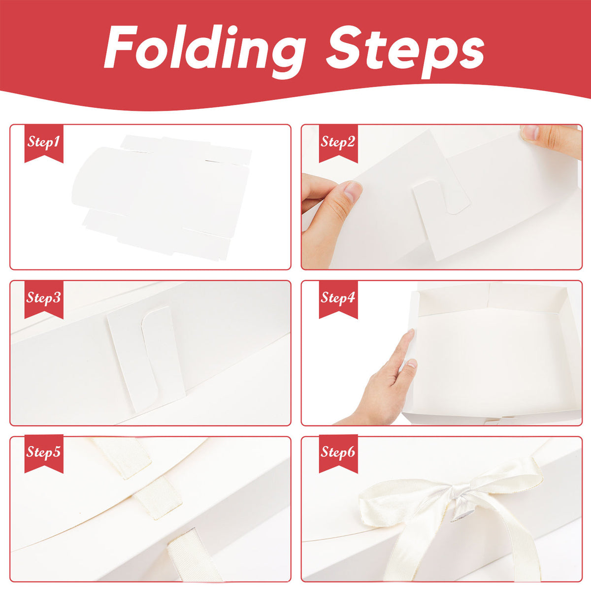 10 Pcs Foldable Gift Box Waterproof Moisture Proof Birthday Christmas Wedding