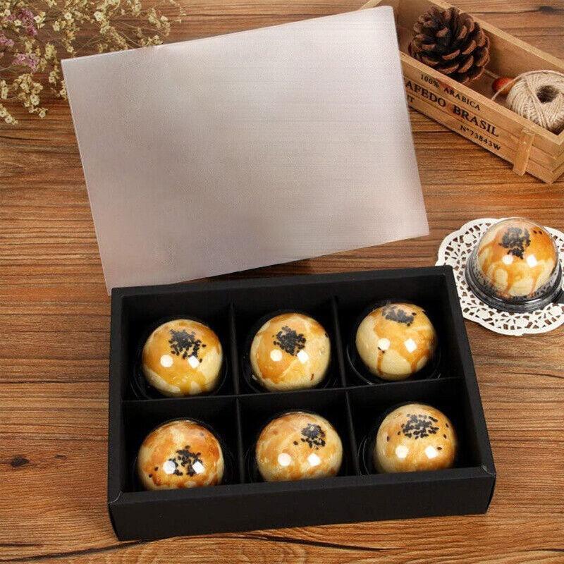Elegant gift boxes with clear lid, perfect for showcasing moon cakes and cookies