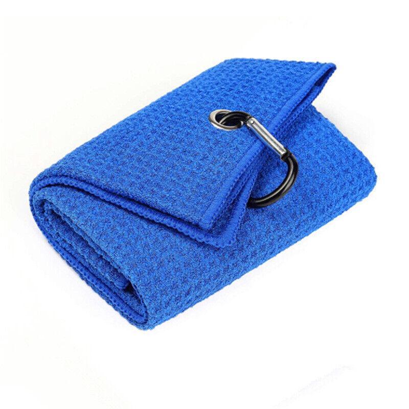 High-quality microfiber golf towel with carabiner clip for optimal performance.