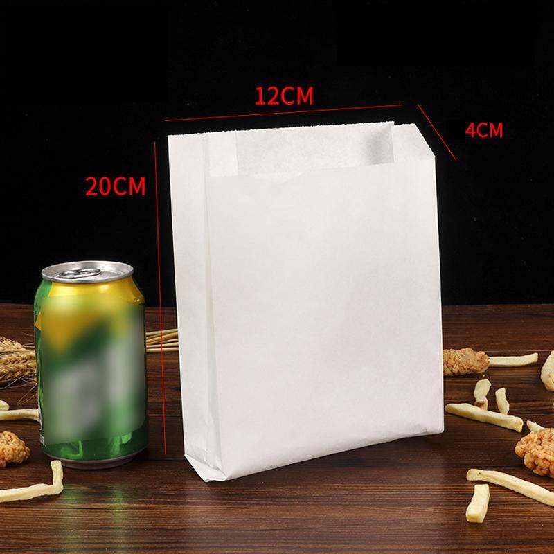 Eco-friendly paper lunch bags in natural white color