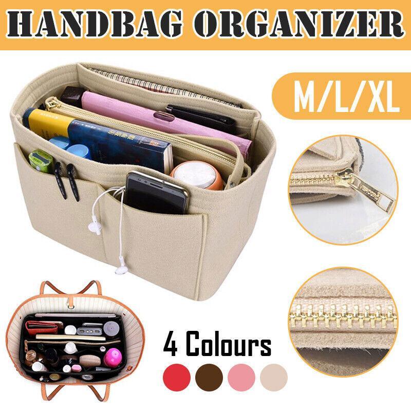 Handbag Insert 1PC 4Colours 3Sizes Felt Women's Tote Purse Pouch - Discount Packaging Warehouse